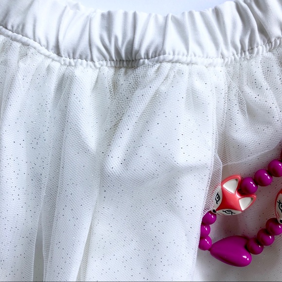 NWT-Carter’s White Sparkle Tutu Skirt 4-5T - Picture 2 of 7